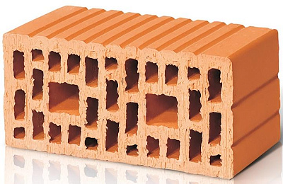 Картинка Кирпич - Строительный кирпич Камень поризованный  2,1 НФ : М-150 размером 250x120x140. Цвет красный, производство ЛСР 